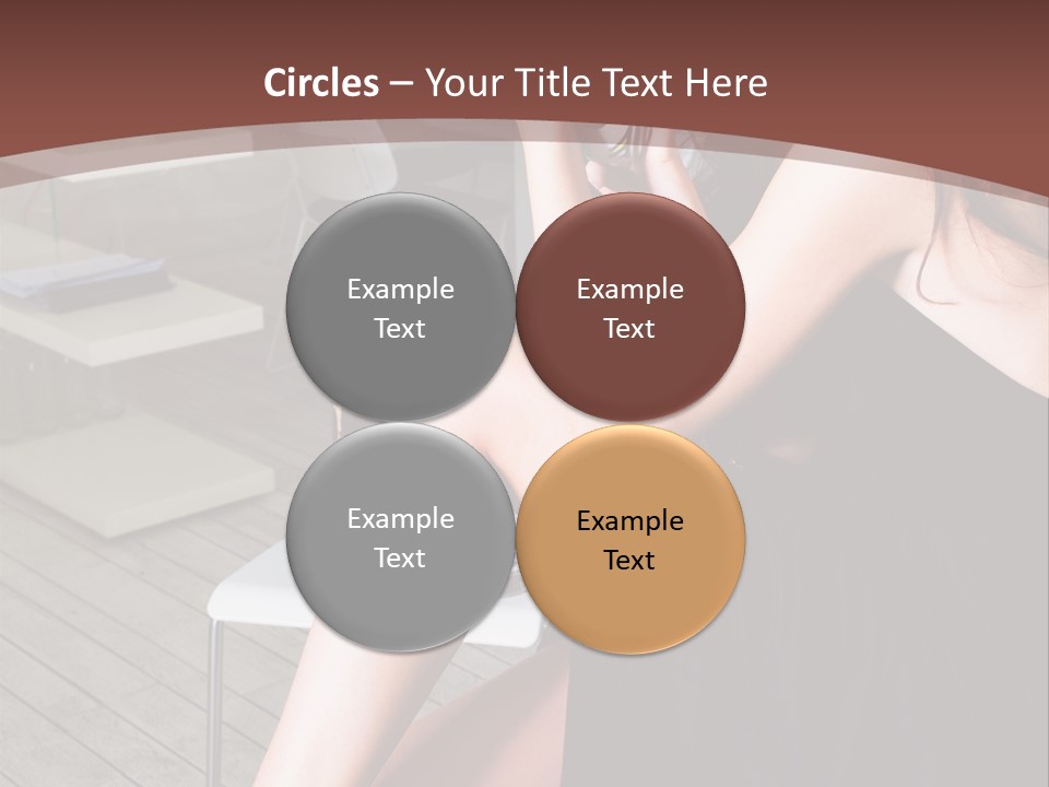 Coffee Sit Woman PowerPoint Template