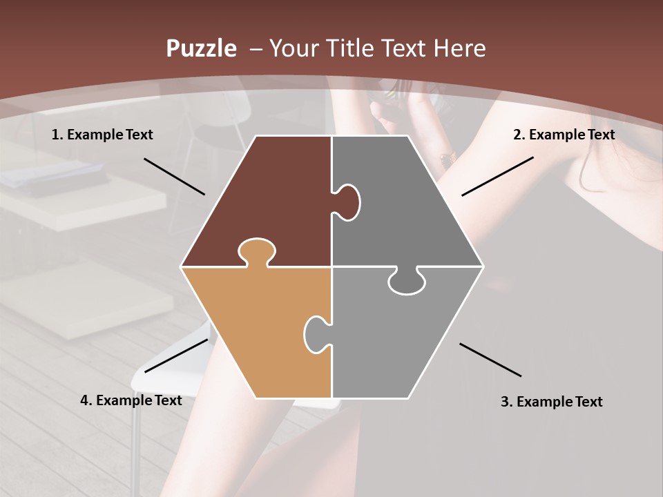 Coffee Sit Woman PowerPoint Template