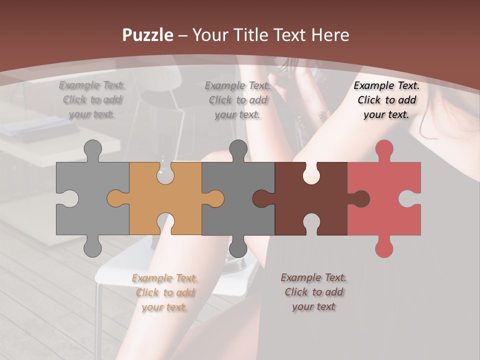 Coffee Sit Woman PowerPoint Template