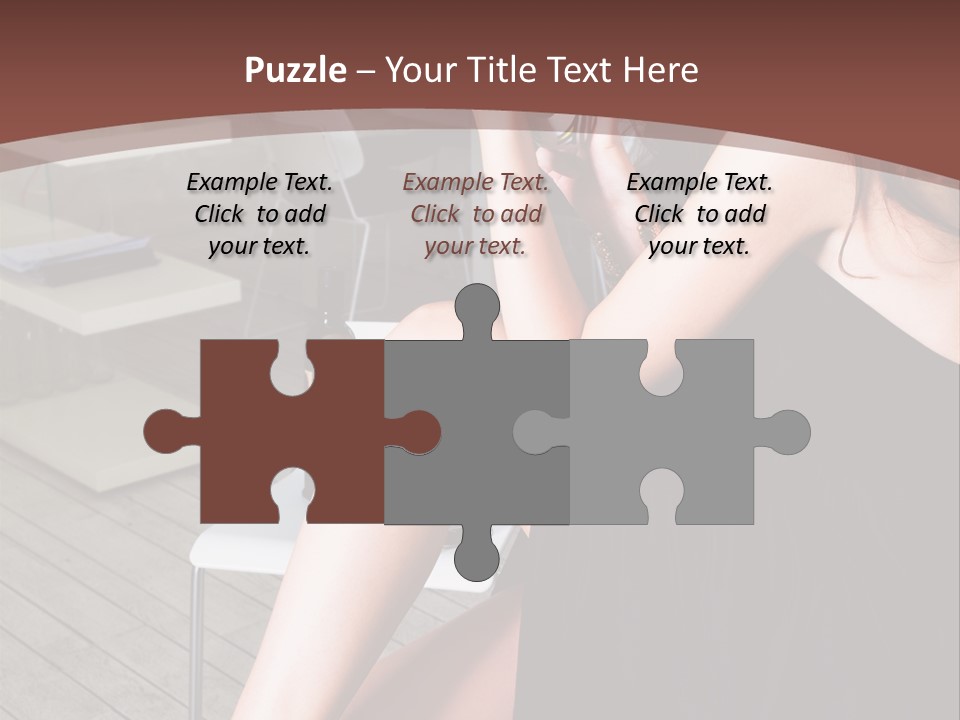 Coffee Sit Woman PowerPoint Template