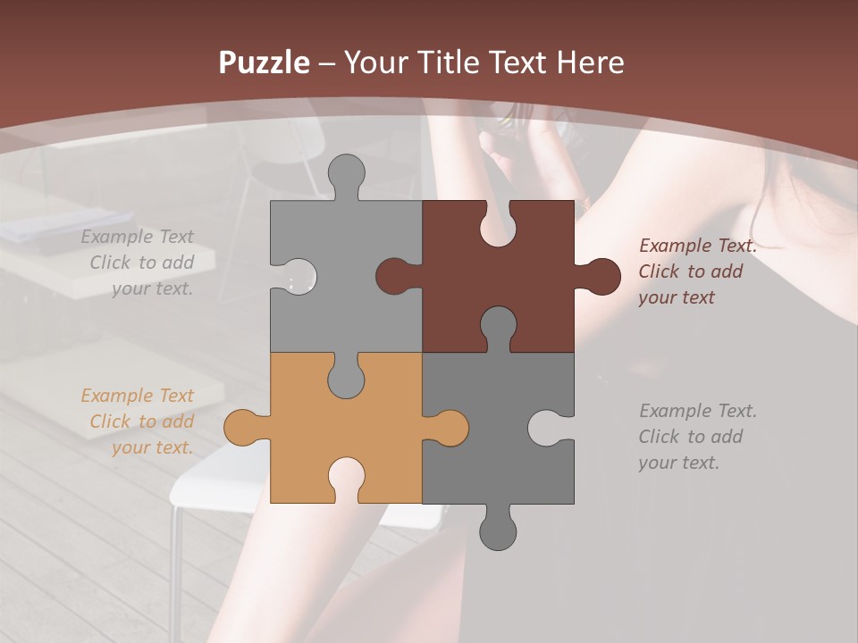 Coffee Sit Woman PowerPoint Template