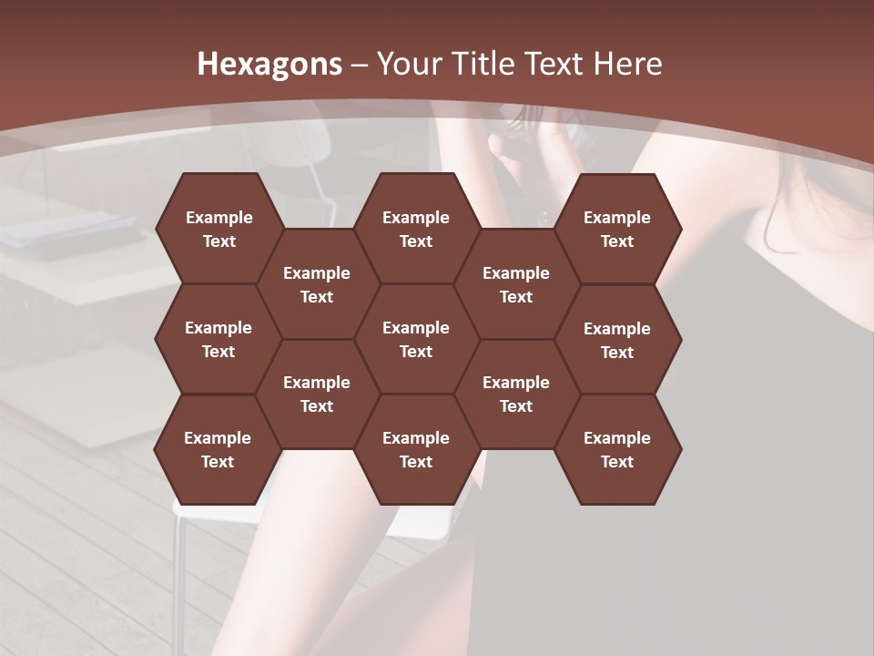 Coffee Sit Woman PowerPoint Template