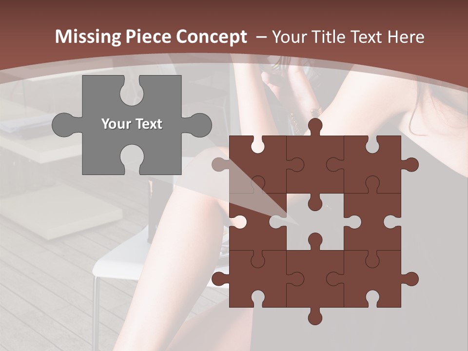 Coffee Sit Woman PowerPoint Template