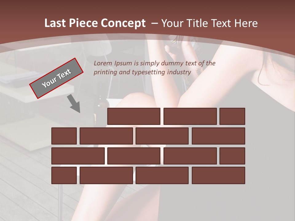 Coffee Sit Woman PowerPoint Template