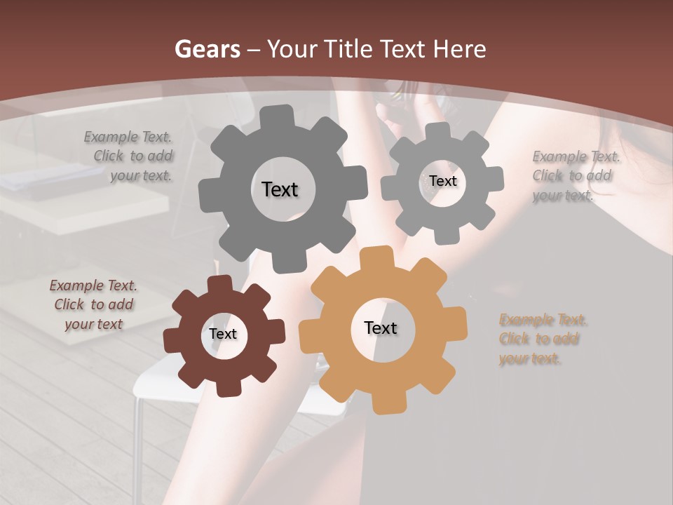 Coffee Sit Woman PowerPoint Template