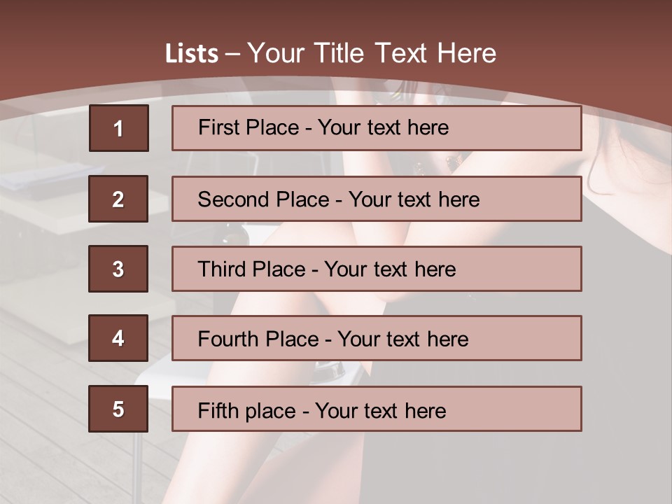 Coffee Sit Woman PowerPoint Template