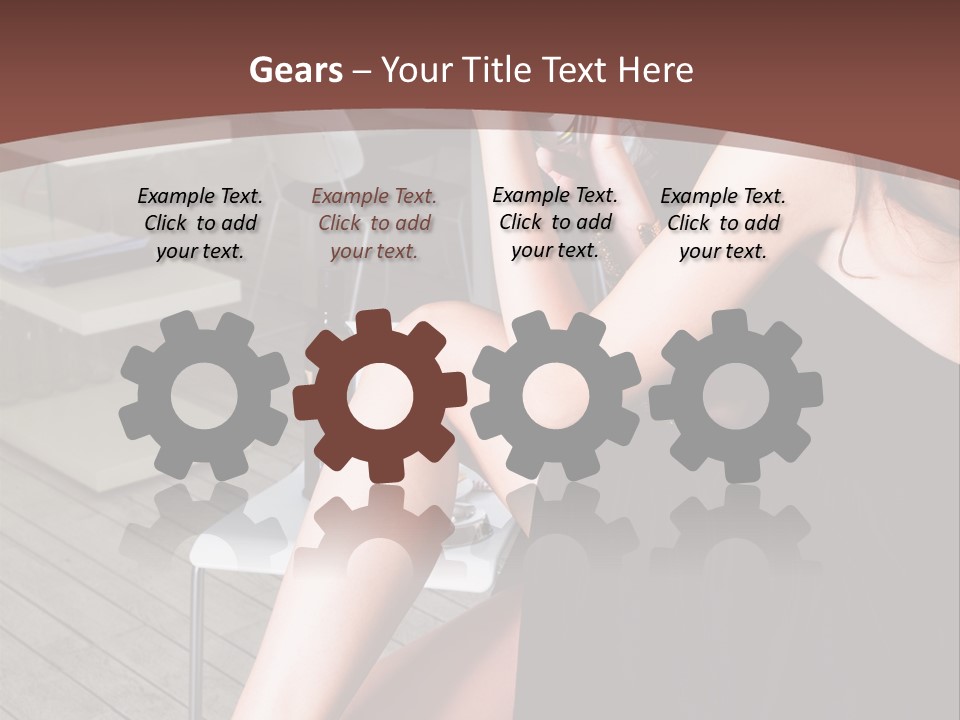 Coffee Sit Woman PowerPoint Template