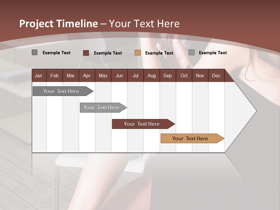 Coffee Sit Woman PowerPoint Template