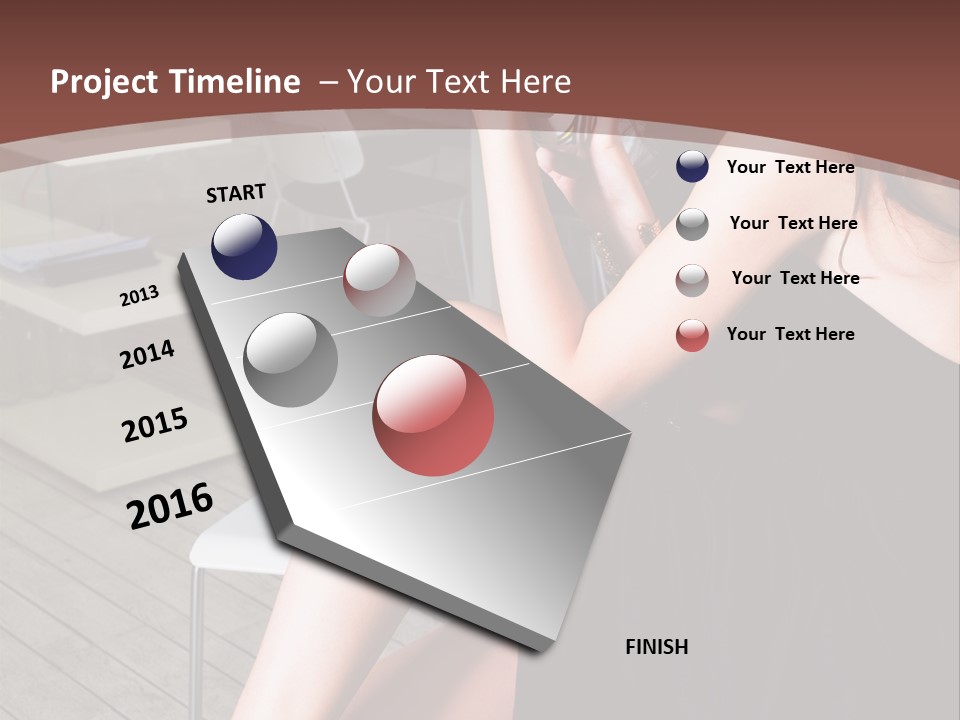 Coffee Sit Woman PowerPoint Template