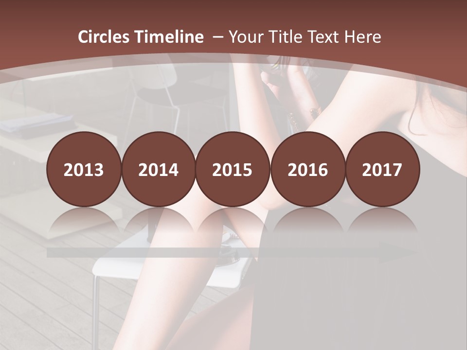 Coffee Sit Woman PowerPoint Template