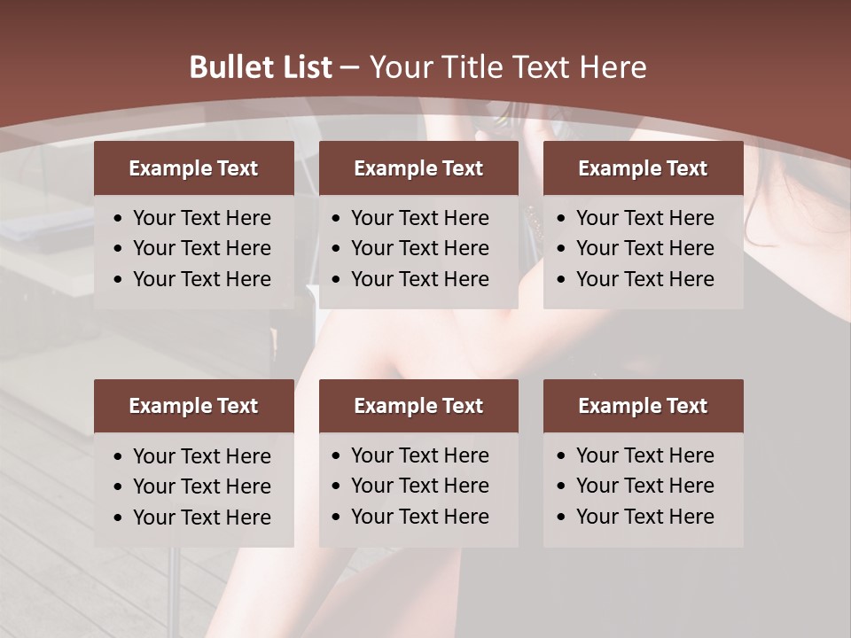 Coffee Sit Woman PowerPoint Template