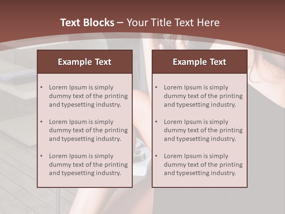 Coffee Sit Woman PowerPoint Template