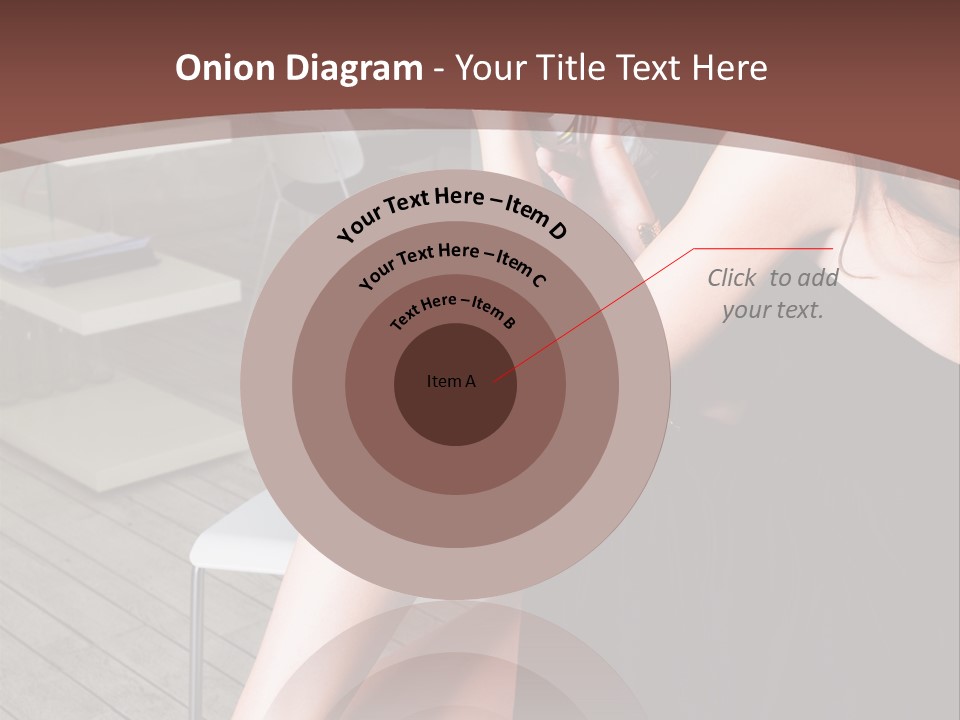 Coffee Sit Woman PowerPoint Template