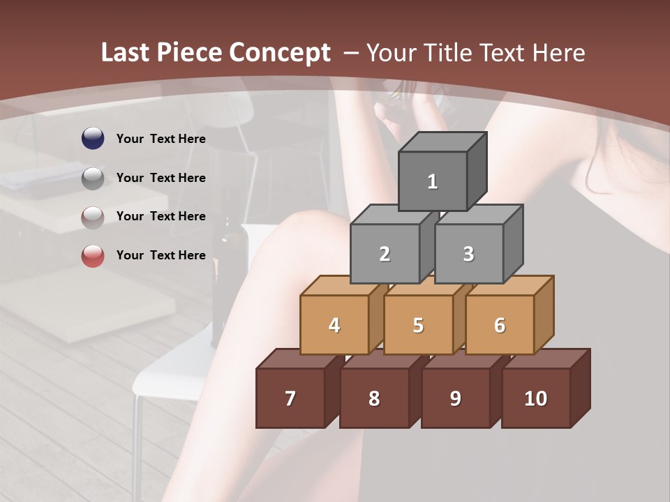 Coffee Sit Woman PowerPoint Template