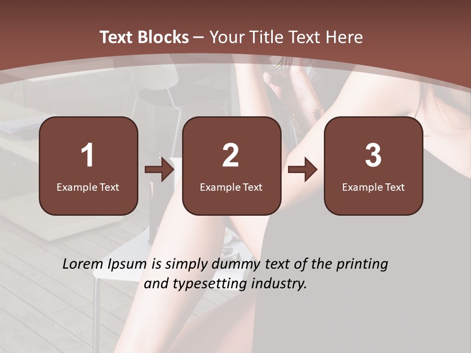 Coffee Sit Woman PowerPoint Template