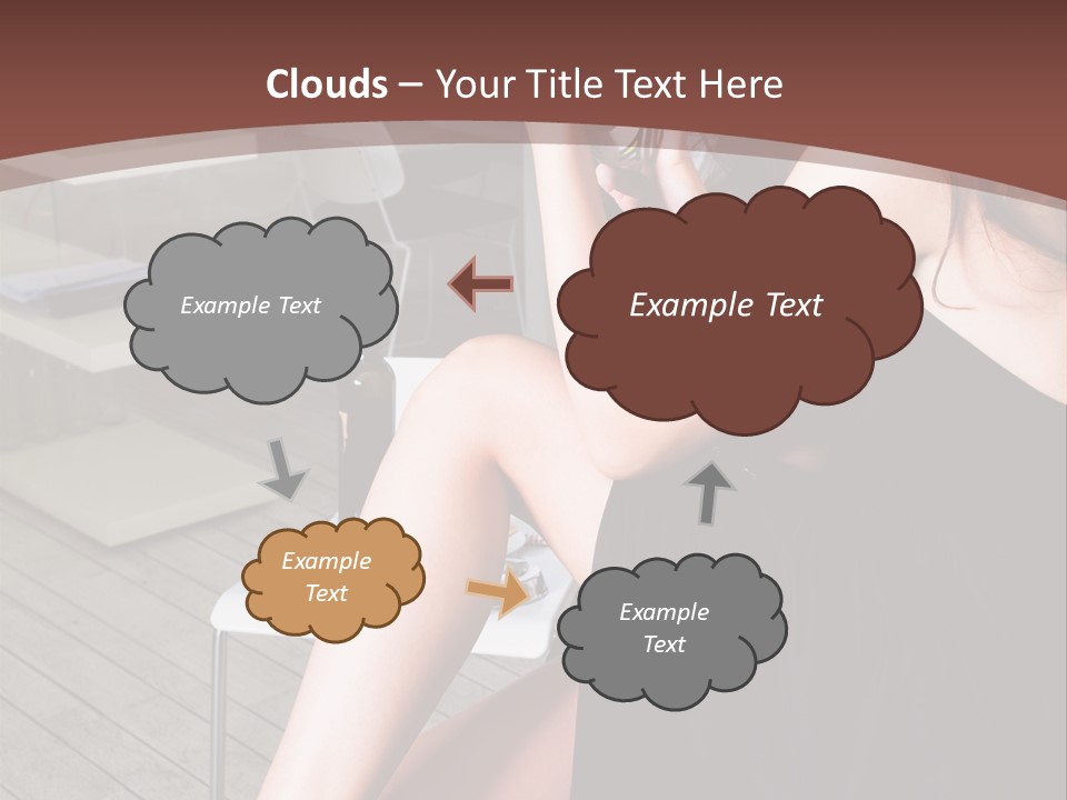 Coffee Sit Woman PowerPoint Template