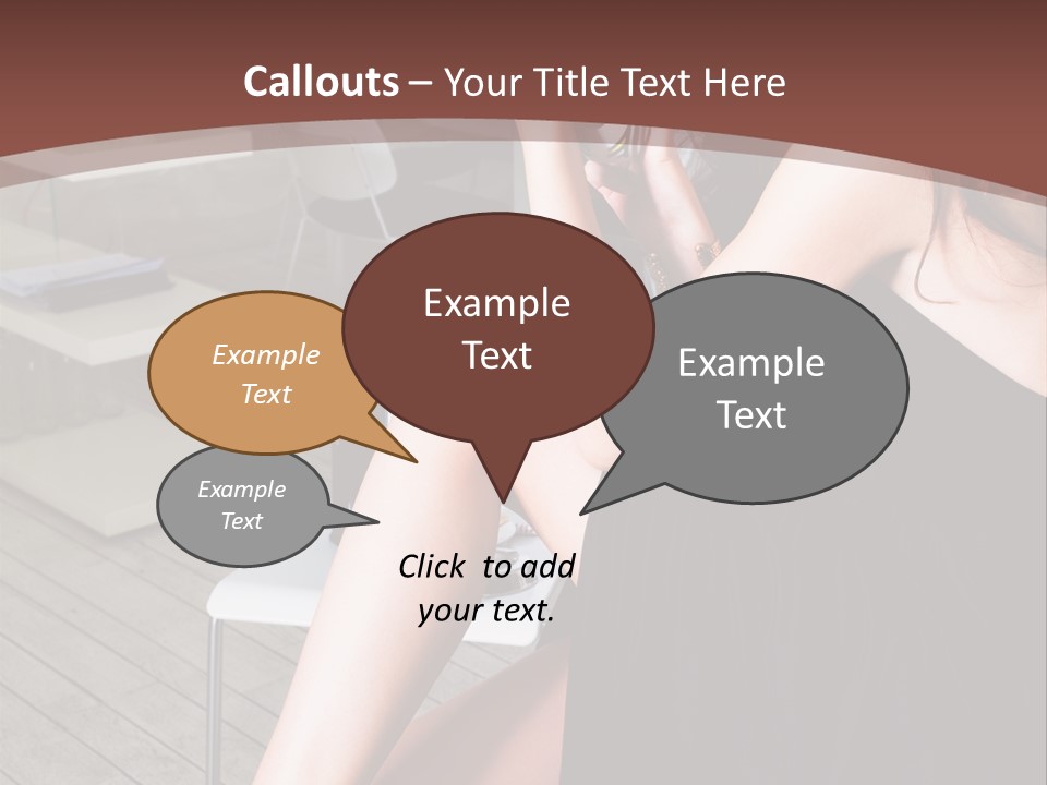 Coffee Sit Woman PowerPoint Template