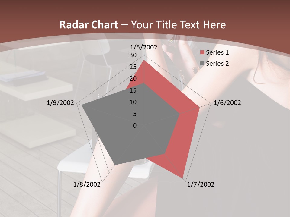 Coffee Sit Woman PowerPoint Template