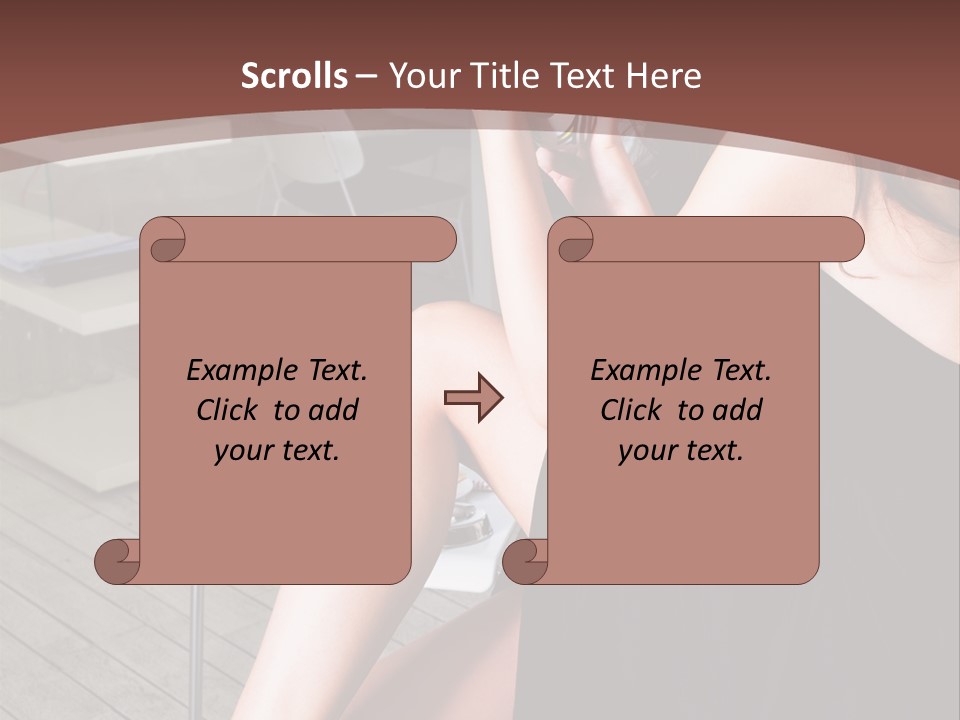 Coffee Sit Woman PowerPoint Template