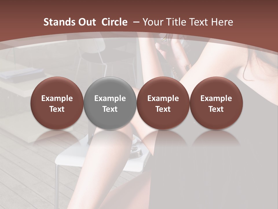 Coffee Sit Woman PowerPoint Template