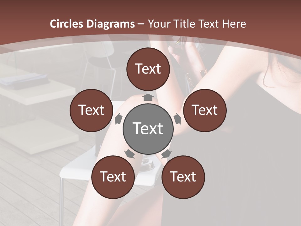 Coffee Sit Woman PowerPoint Template