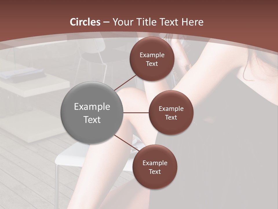 Coffee Sit Woman PowerPoint Template