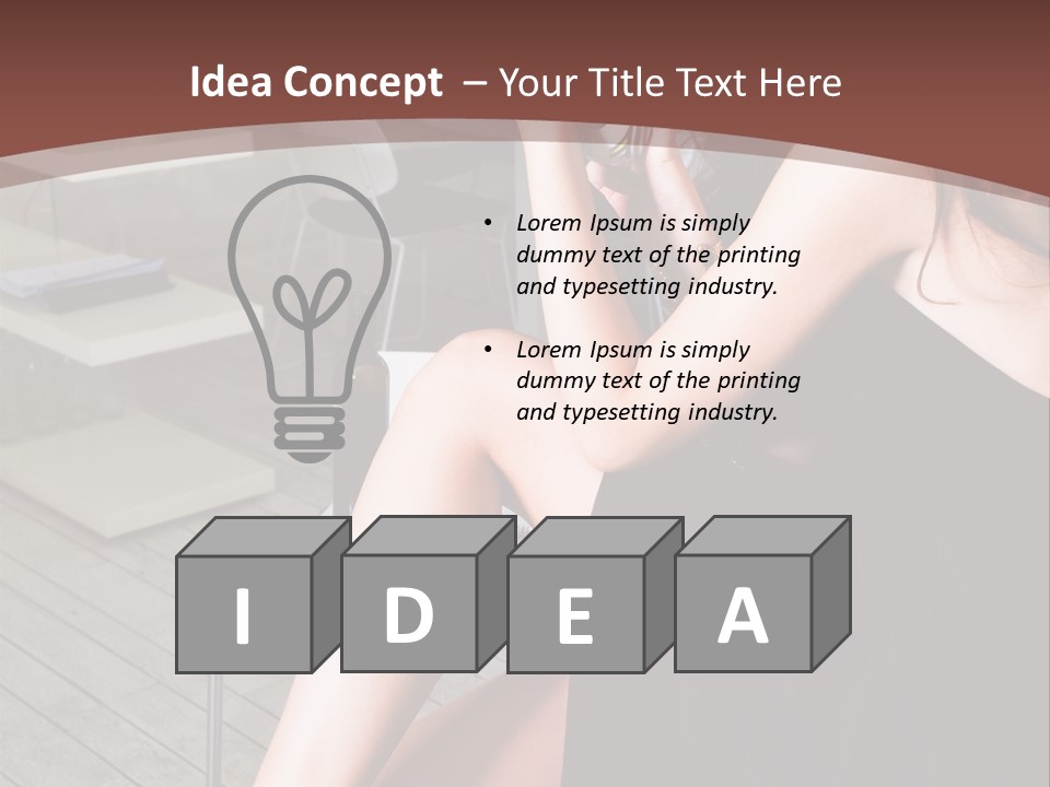 Coffee Sit Woman PowerPoint Template