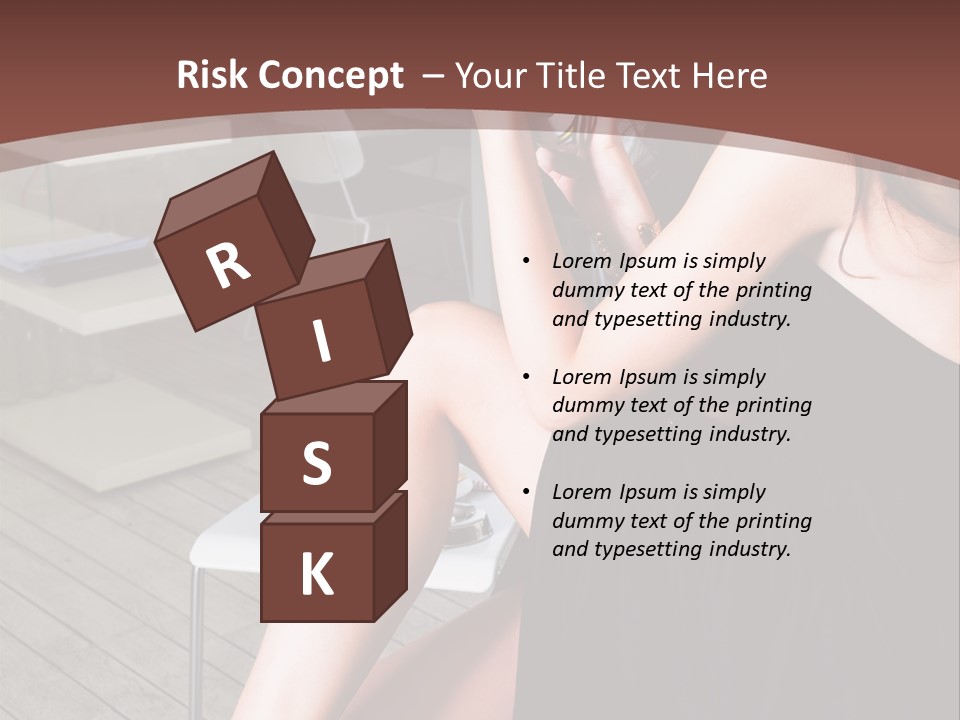 Coffee Sit Woman PowerPoint Template