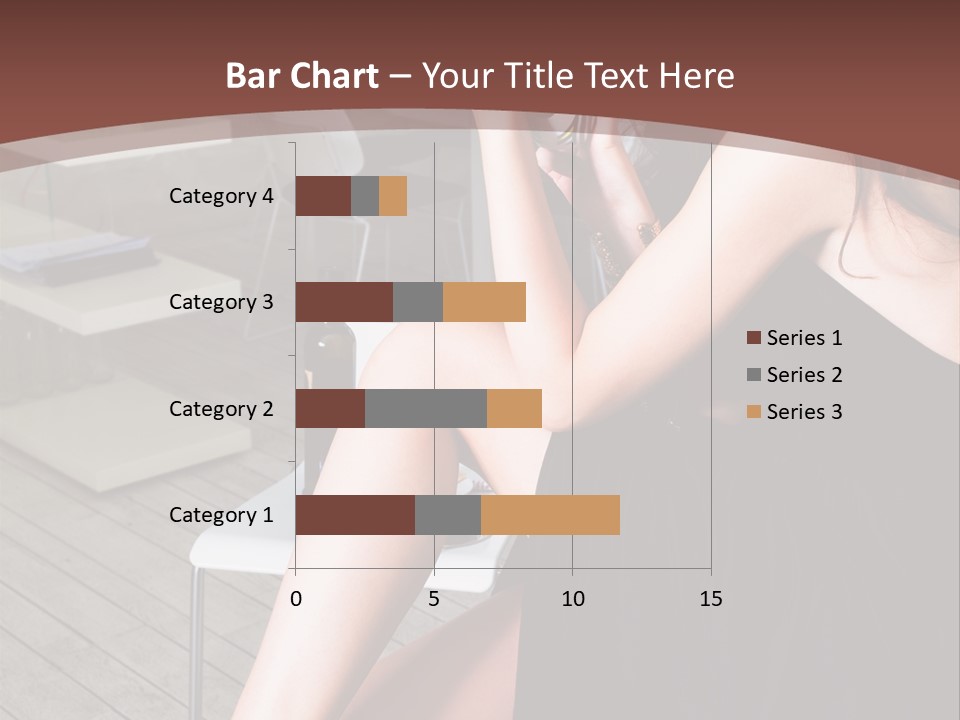 Coffee Sit Woman PowerPoint Template