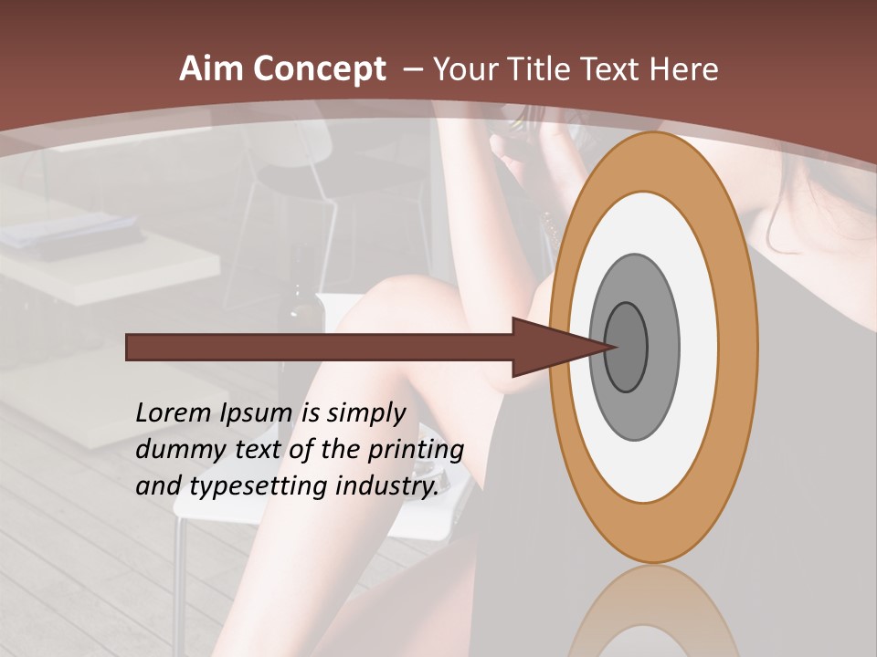 Coffee Sit Woman PowerPoint Template