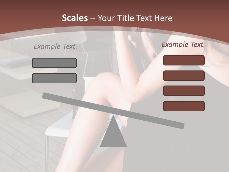 Coffee Sit Woman PowerPoint Template