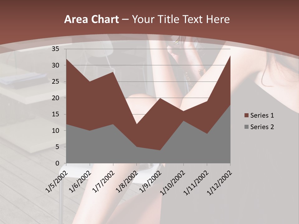 Coffee Sit Woman PowerPoint Template
