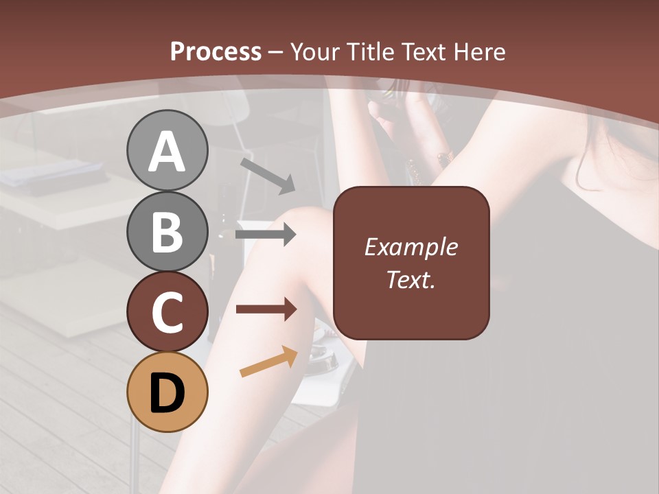 Coffee Sit Woman PowerPoint Template