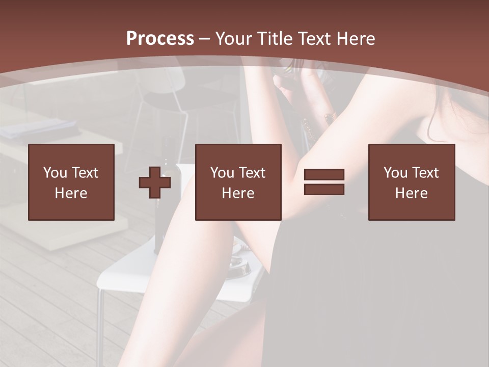 Coffee Sit Woman PowerPoint Template