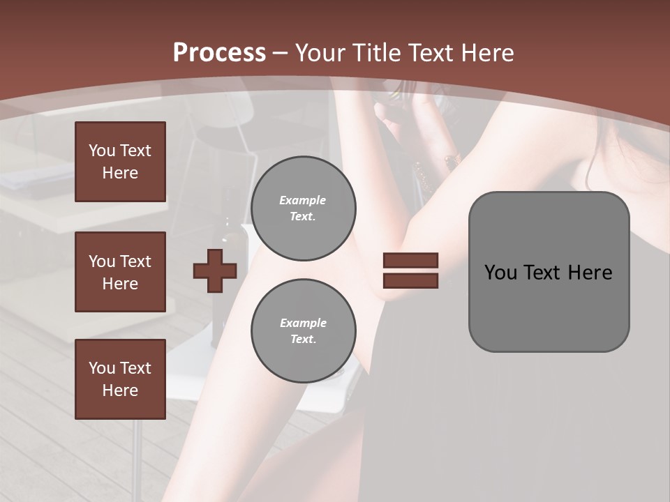 Coffee Sit Woman PowerPoint Template