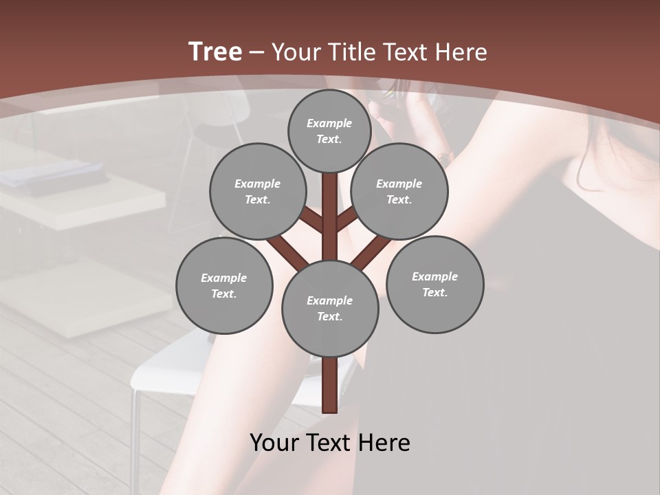 Coffee Sit Woman PowerPoint Template