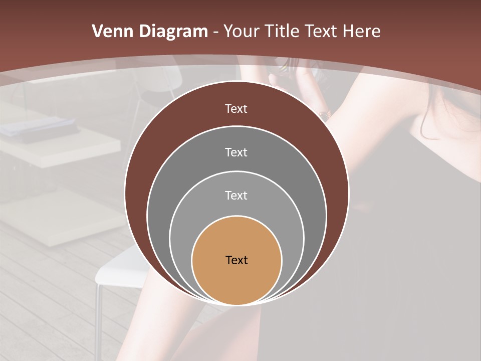 Coffee Sit Woman PowerPoint Template