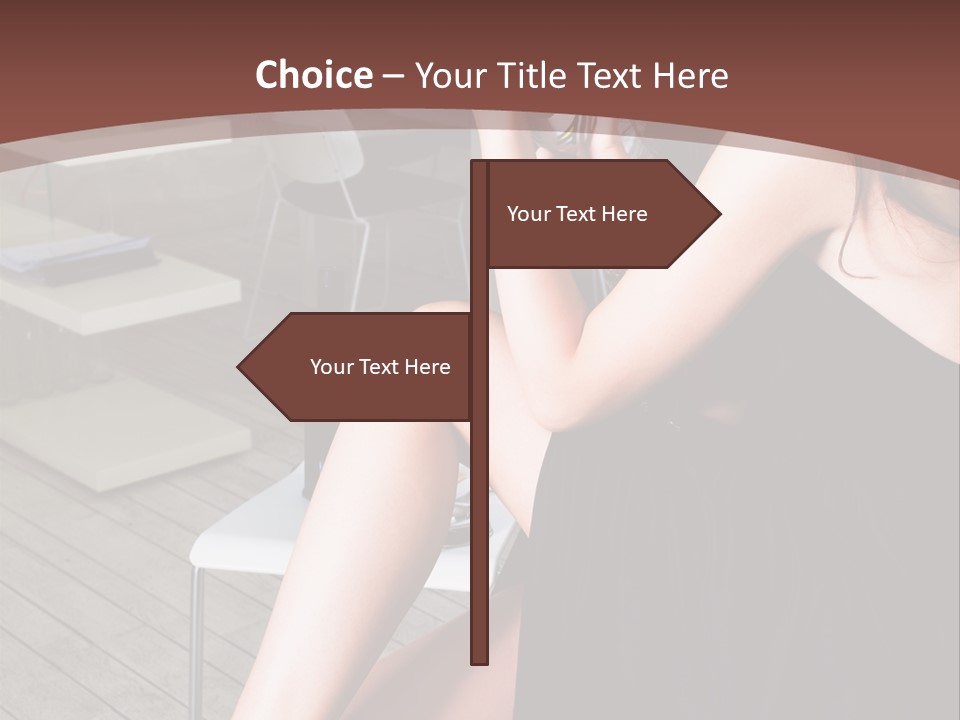 Coffee Sit Woman PowerPoint Template