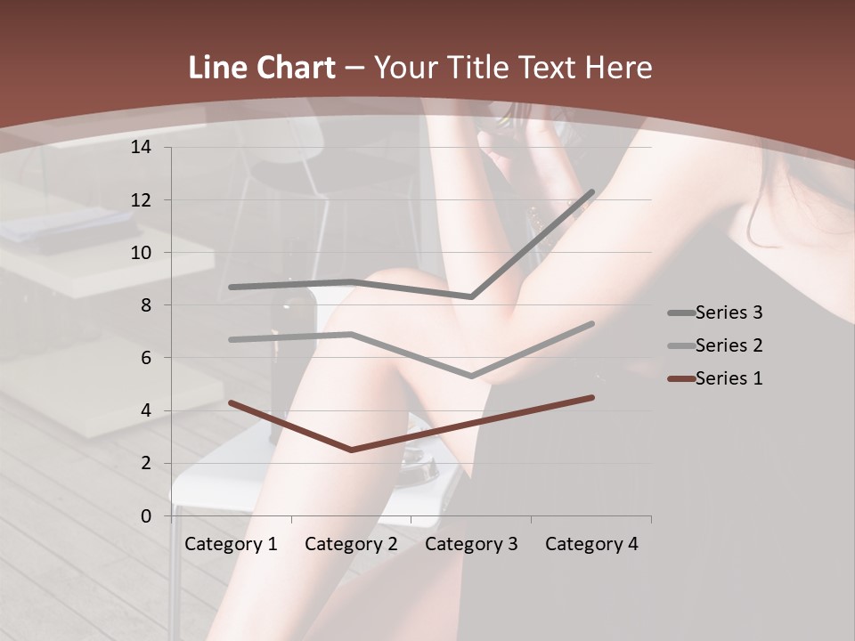 Coffee Sit Woman PowerPoint Template