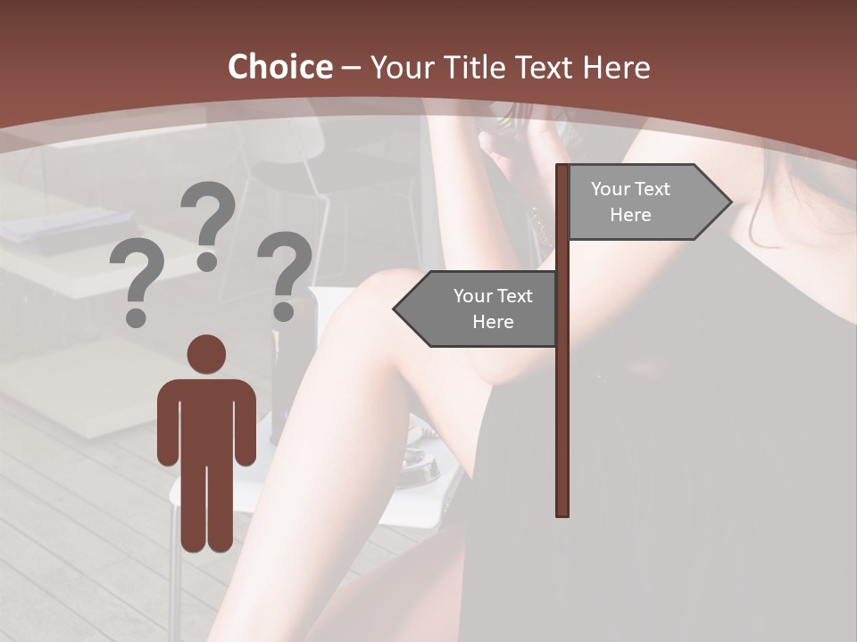 Coffee Sit Woman PowerPoint Template