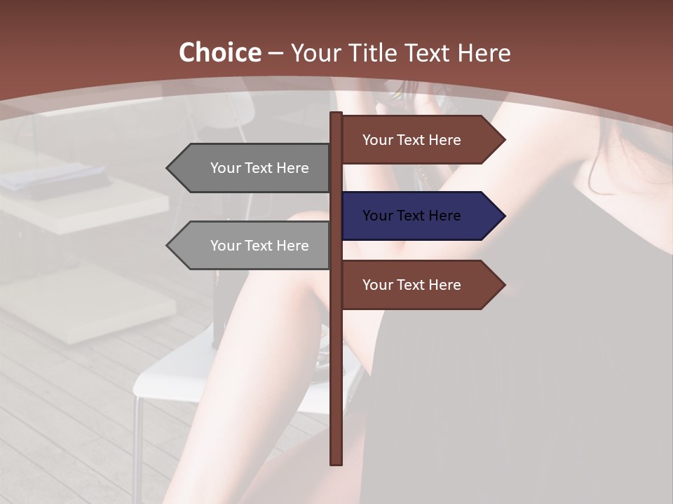 Coffee Sit Woman PowerPoint Template