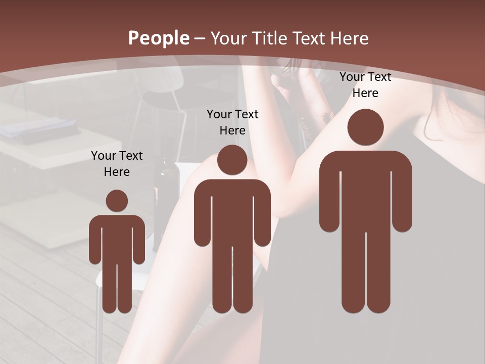 Coffee Sit Woman PowerPoint Template