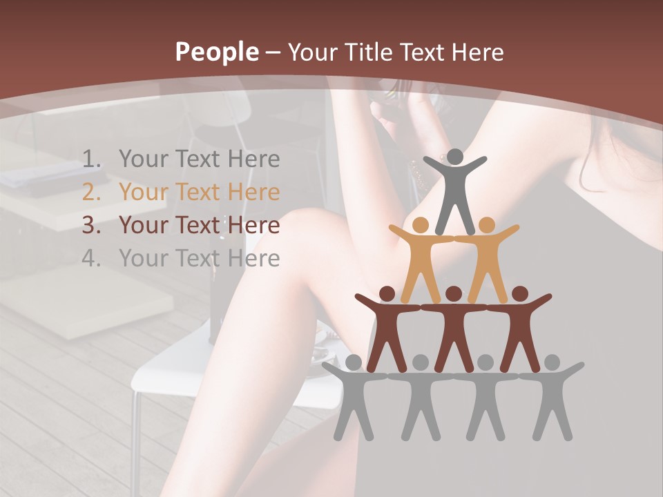 Coffee Sit Woman PowerPoint Template