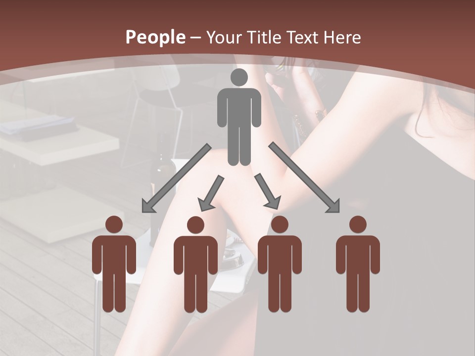 Coffee Sit Woman PowerPoint Template