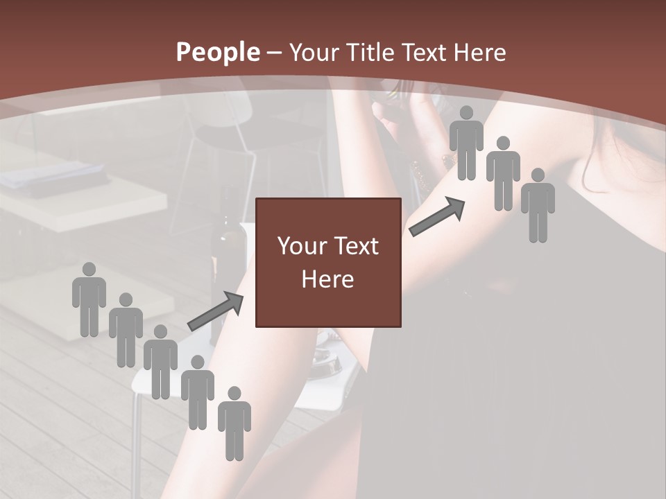 Coffee Sit Woman PowerPoint Template