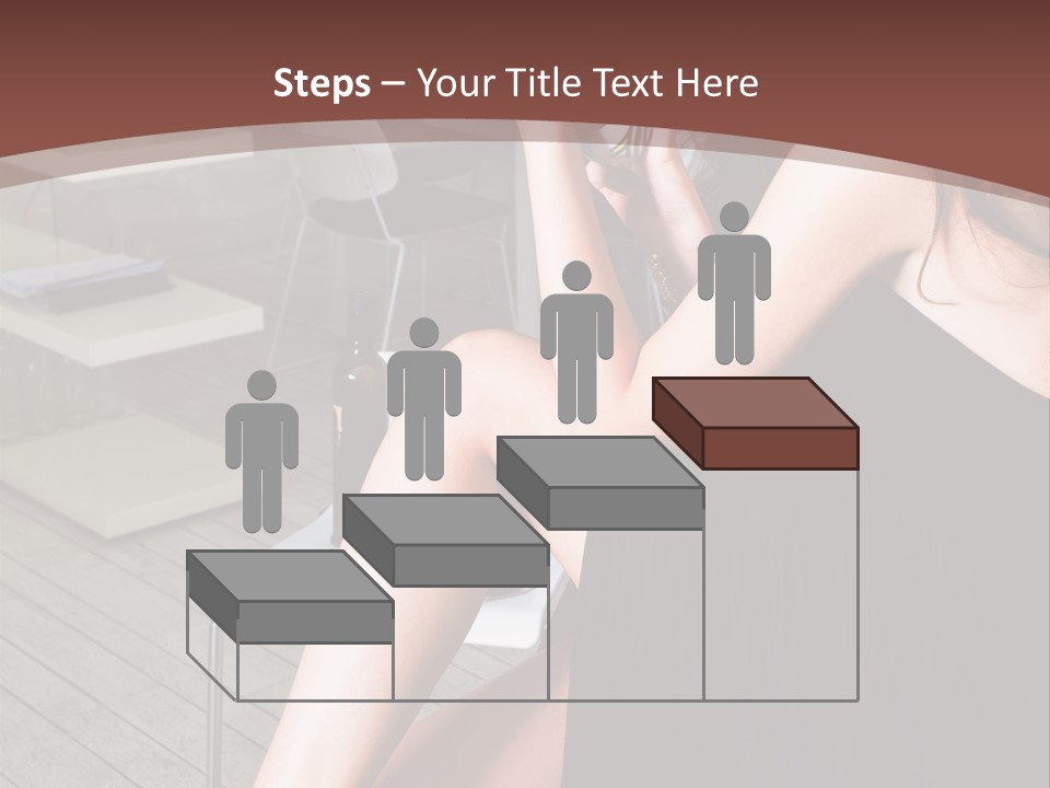 Coffee Sit Woman PowerPoint Template