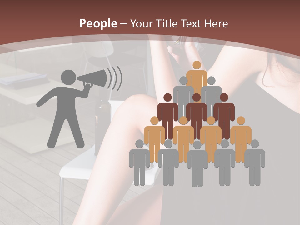 Coffee Sit Woman PowerPoint Template