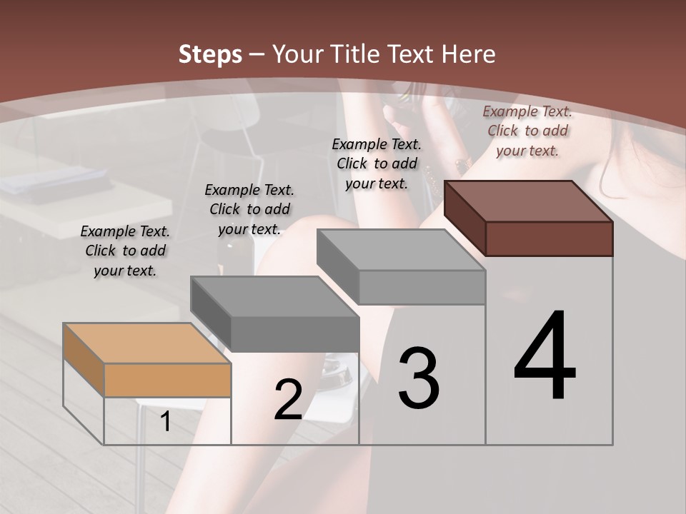 Coffee Sit Woman PowerPoint Template