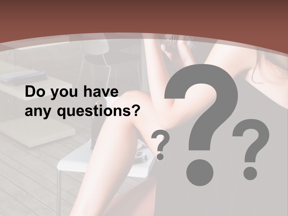 Coffee Sit Woman PowerPoint Template