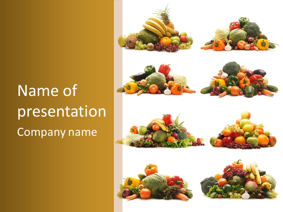 Vegetable Plum Diet PowerPoint Template